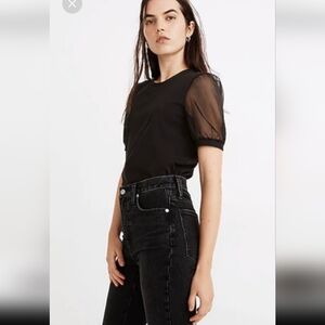NWT Madewell Chic Mixed Media Top